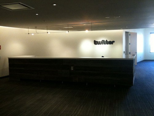 twitter辦公空間室內設計接待大廳