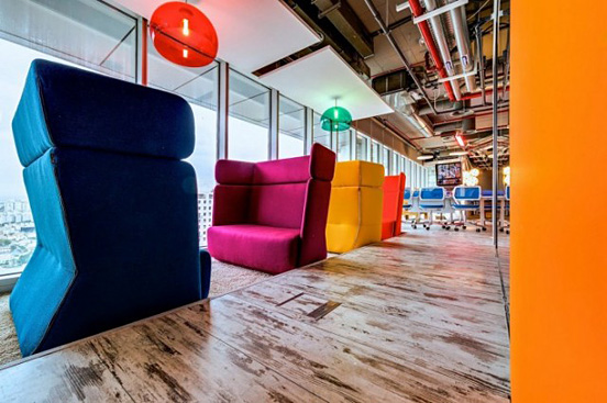 五彩繽紛的辦公空間設計色彩