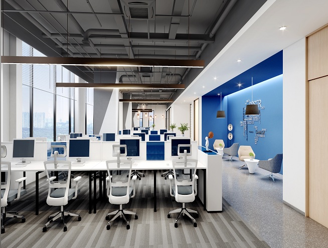 浦东5000平科技公司办公室装修设计图